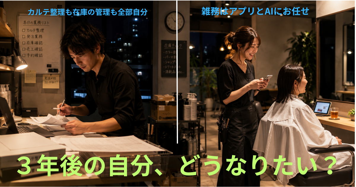 AIに仕事を奪われる美容師、AIを使い倒す美容師 — 分かれ道はもう始まっている